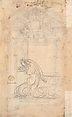 Design for a Frame or Epitaph (recto); Caryatid Supporting a Frame (verso), Attributed to Giovanni Battista Foggini (Italian, Florence 1652–1725 Florence), Pen and light brown ink, brush and brown wash over black chalk (recto); black chalk (verso)